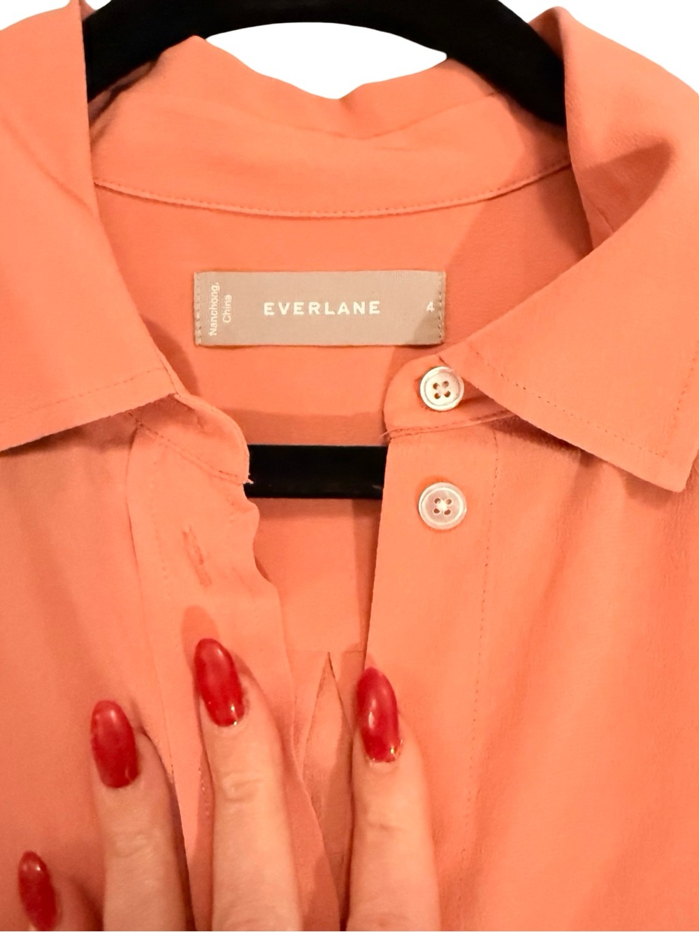 Everlane Women's Coral-Peach Button Front Jacket